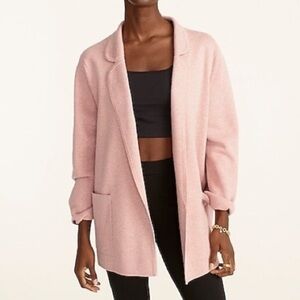 J. Crew S Eloise Wool Blend Sweater Blazer in Pink